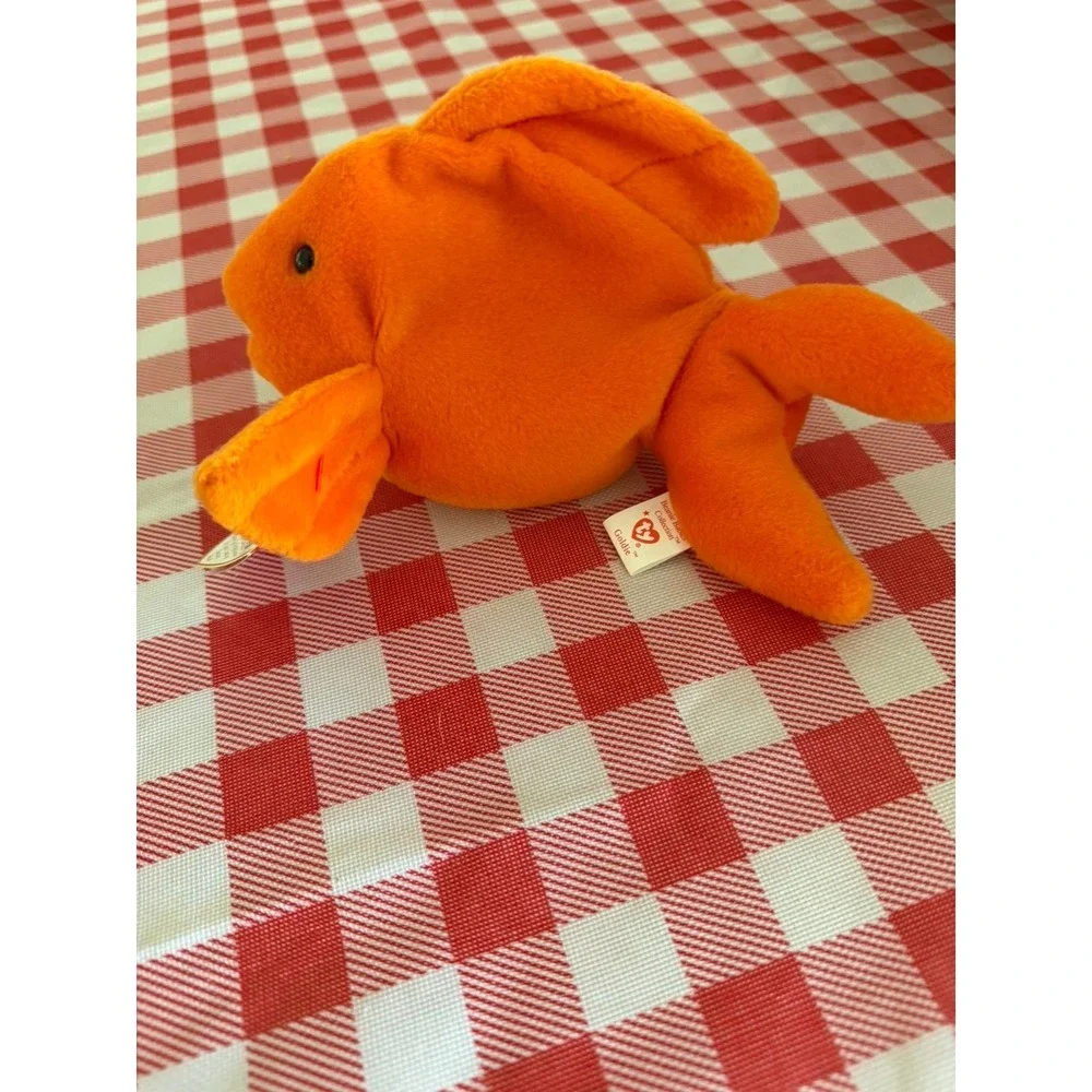 Ty Beanie Baby Goldie Goldfish Orange Plush Stuffed Animal Collectible Toy 1994